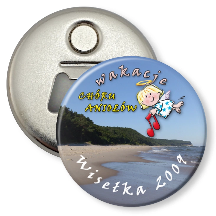 przypinka otwieracz-magnes Chór Aniołów 2009
