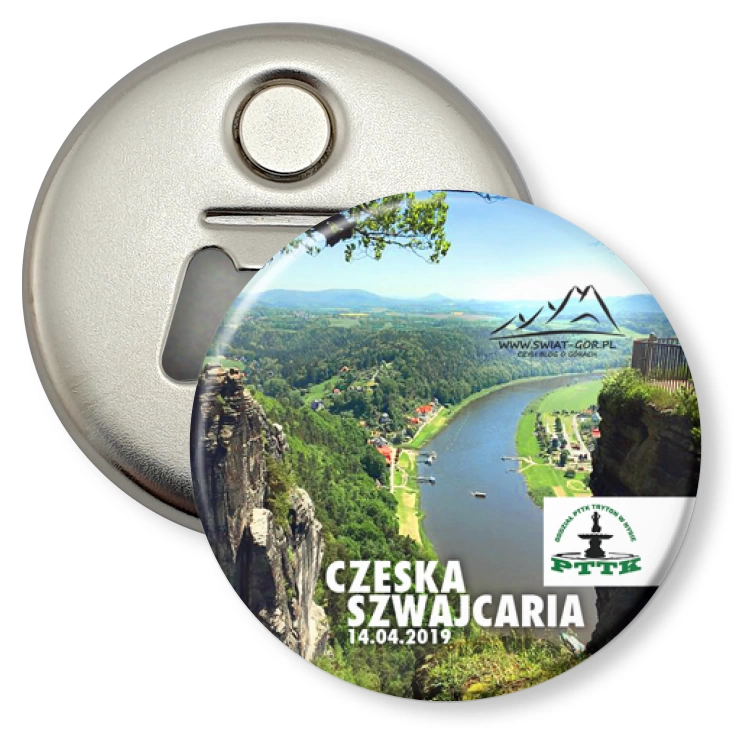 przypinka otwieracz-magnes Czeska Szwajcaria