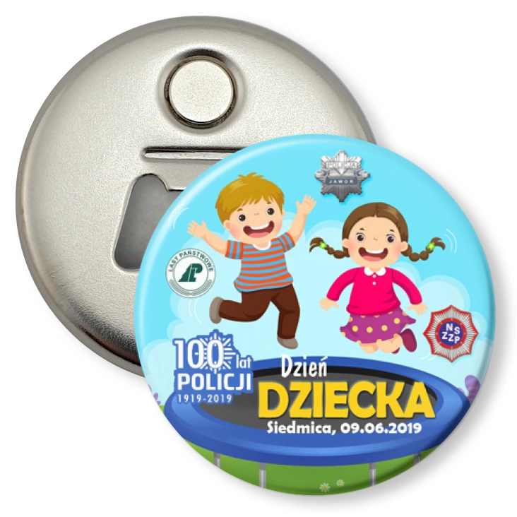 przypinka otwieracz-magnes Dzień Dziecka 2019