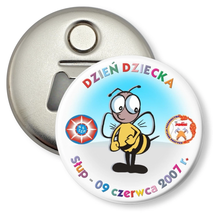 przypinka otwieracz-magnes Dzień Dziecka 2007