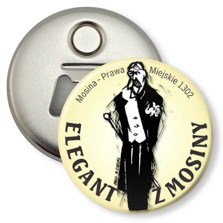 przypinka otwieracz-magnes Elegant z Mosiny