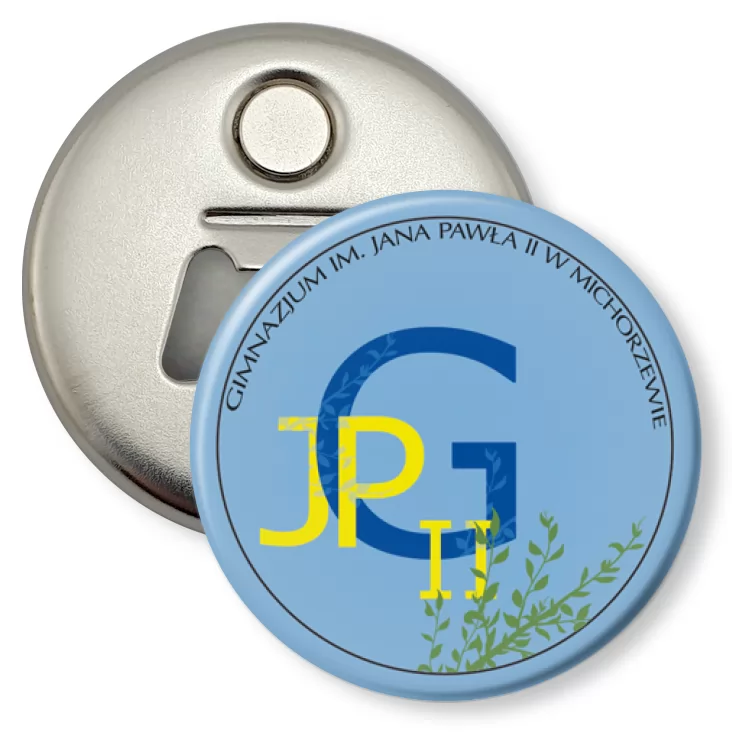 przypinka otwieracz-magnes Gimnazjum w Michorzewie