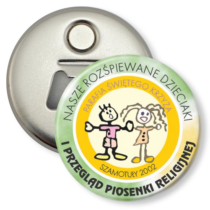 przypinka otwieracz-magnes I Przegląd Piosenki Religijnej w Szamotułach