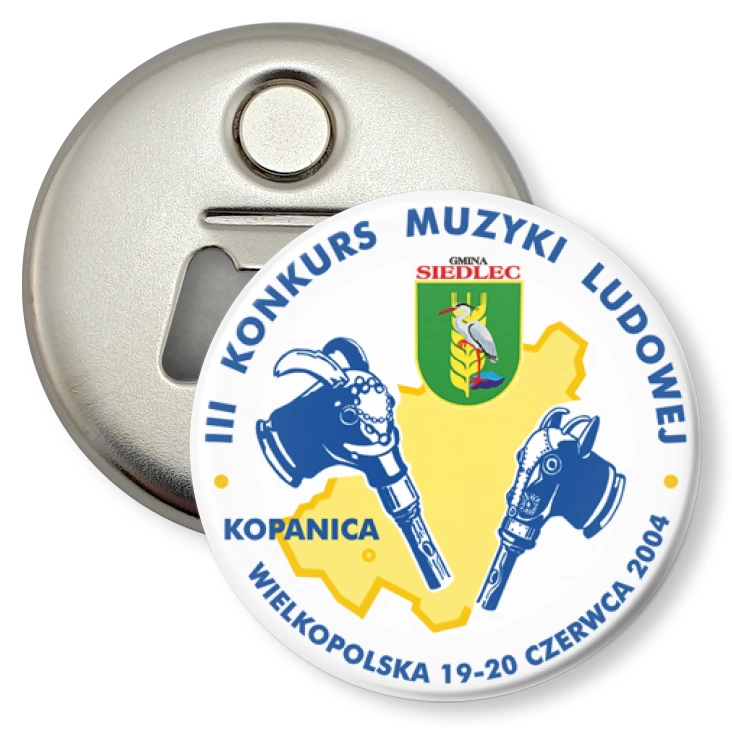 przypinka otwieracz-magnes II Konkurs Muzyki Ludowej