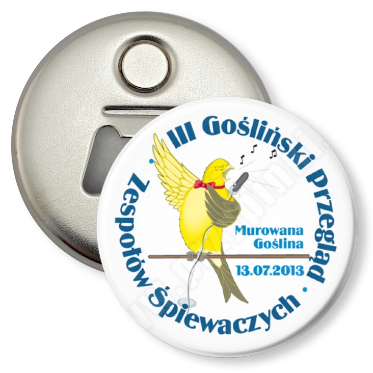 przypinka otwieracz-magnes III Gośliński Przegląd Zespołów Śpiewaczych