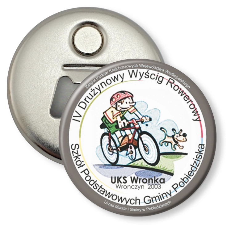 przypinka otwieracz-magnes IV Drużynowy Wyścig Rowerowy