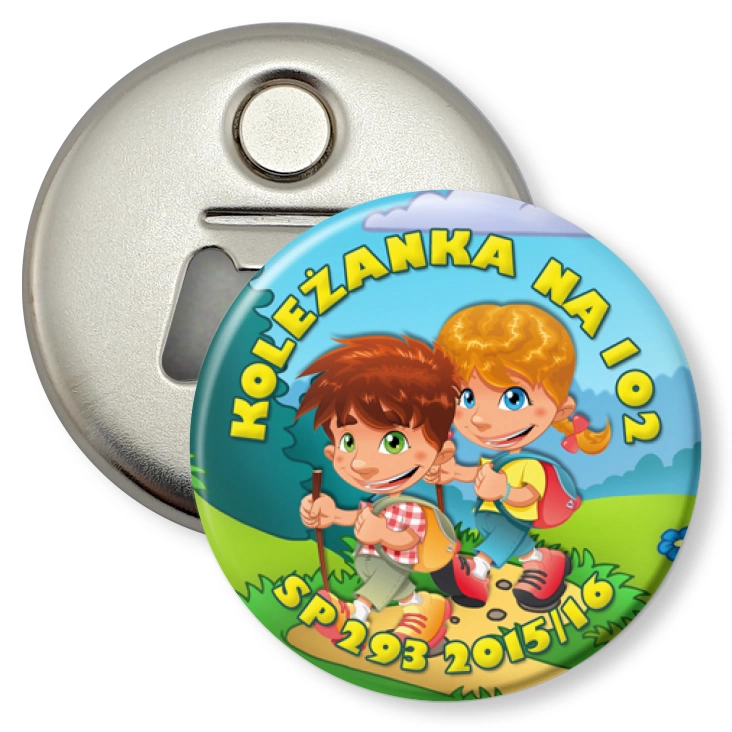 przypinka otwieracz-magnes Koleżanka na 102 - SP 293