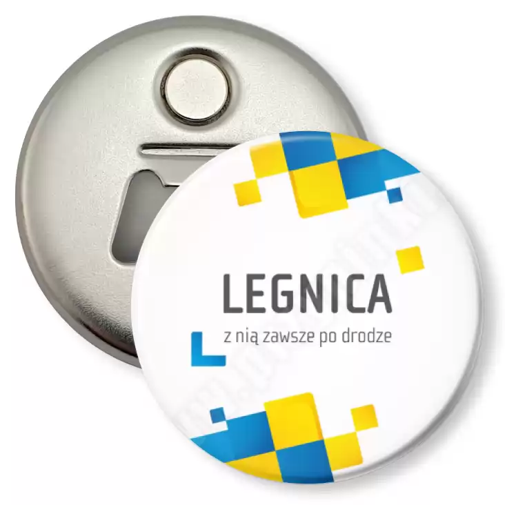 przypinka otwieracz-magnes Legnicki Projekt Obywatelski 2014 B