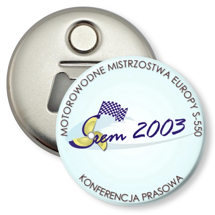 przypinka otwieracz-magnes Motorowodne Mistrzostwa Europy S-550