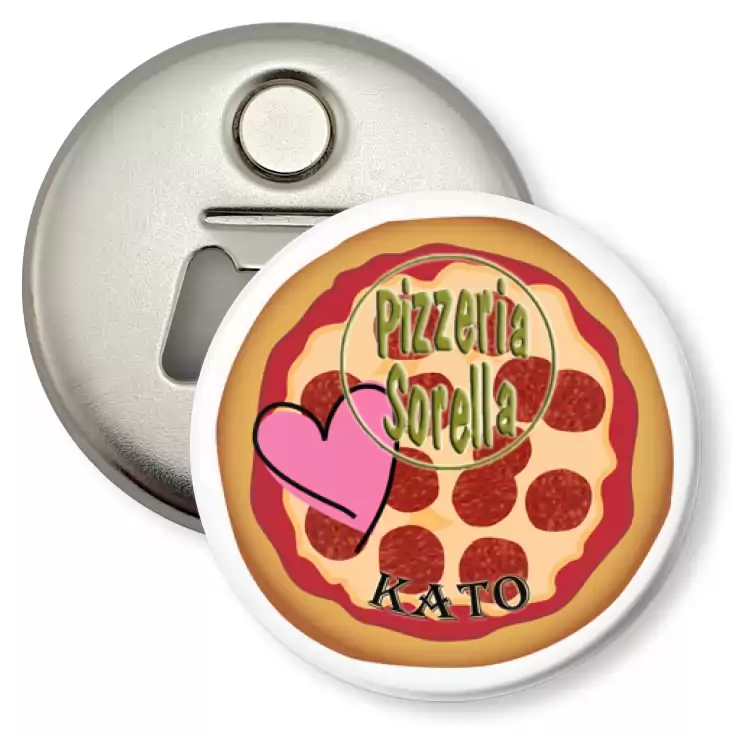 przypinka otwieracz-magnes Pizza Sorella