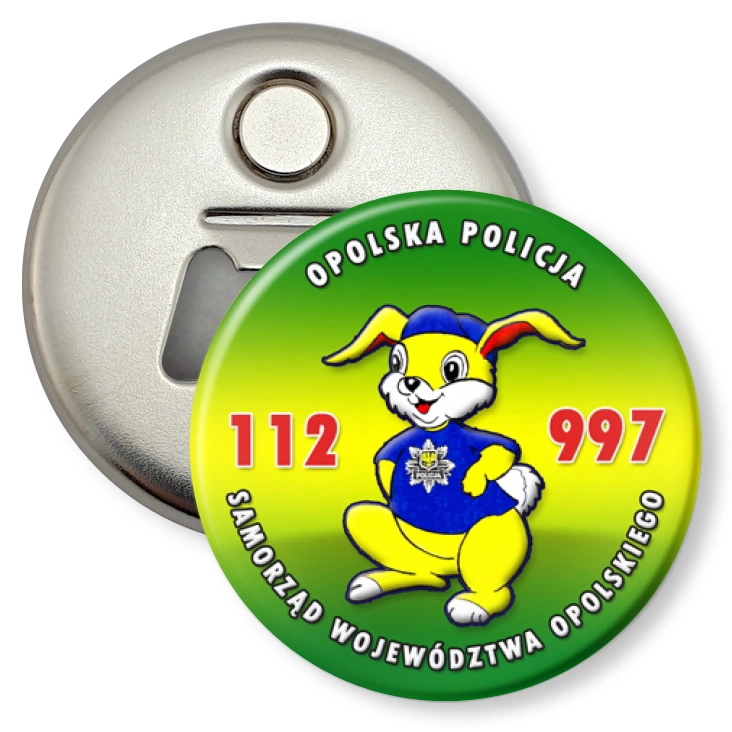 przypinka otwieracz-magnes Policuś C