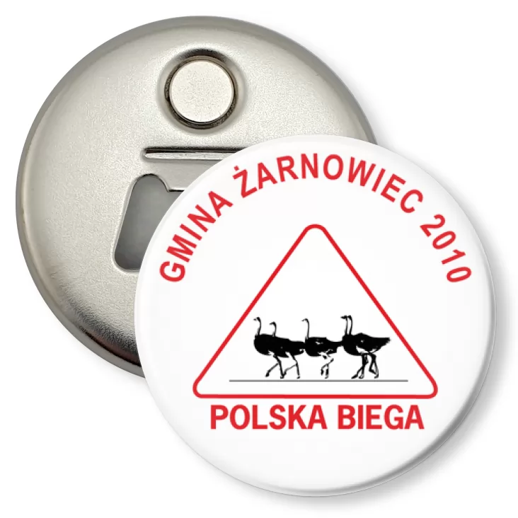 przypinka otwieracz-magnes Polska biega Żarnowiec
