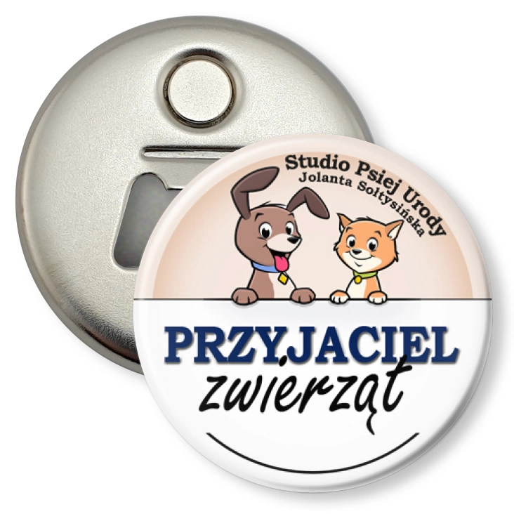 przypinka otwieracz-magnes Przyjaciel Zwierząt