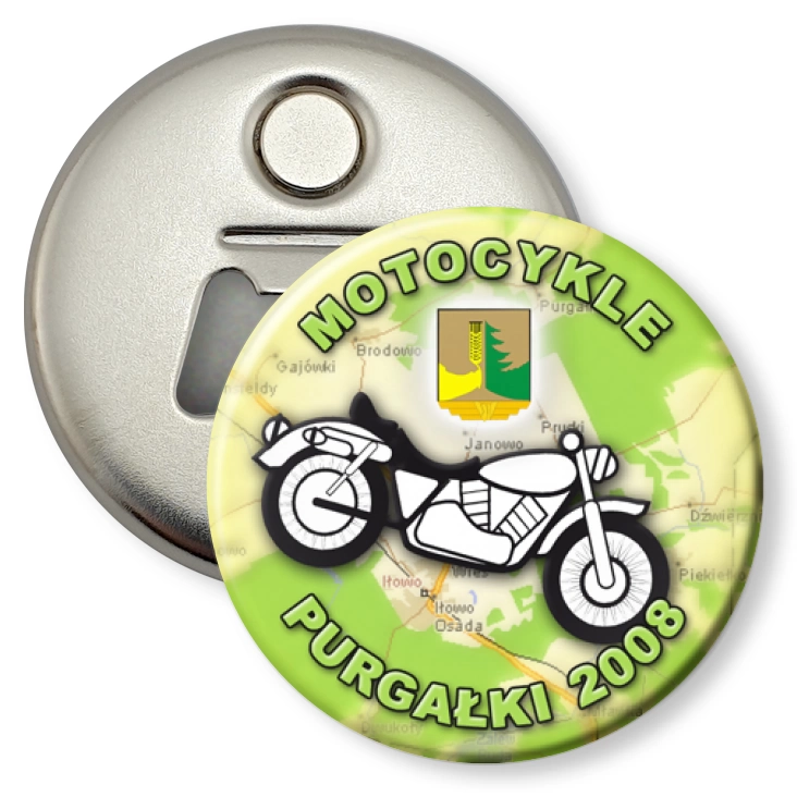 przypinka otwieracz-magnes Purgałki 2008