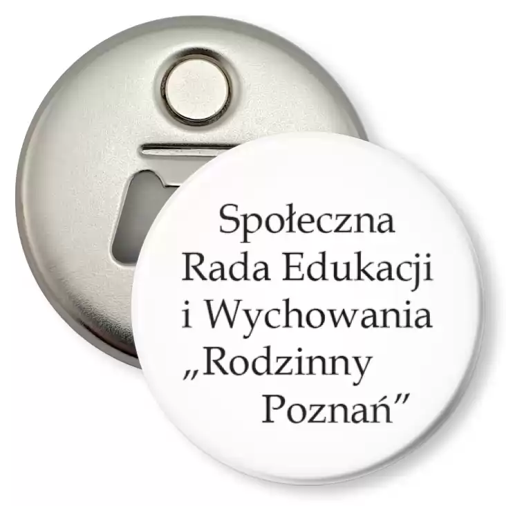 przypinka otwieracz-magnes Rodzinny Poznań