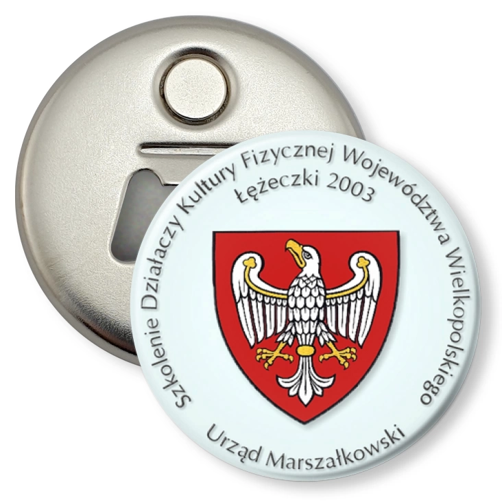 przypinka otwieracz-magnes Szkolenie Działaczy Kultury Fizycznej