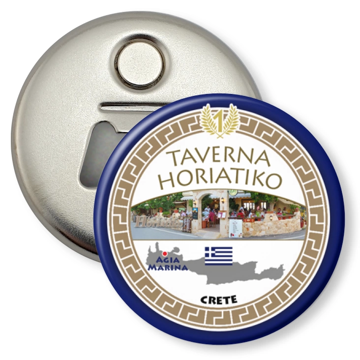 przypinka otwieracz-magnes Taverna Horiatiko