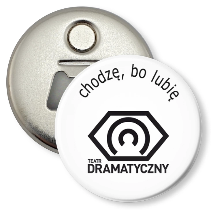 przypinka otwieracz-magnes Teatr Dramatyczny D