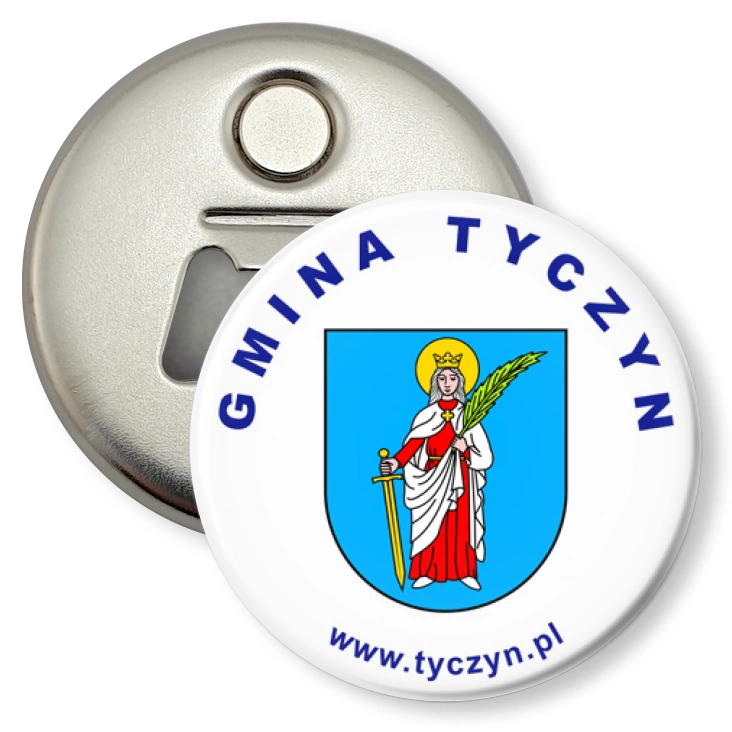 przypinka otwieracz-magnes Tyczyn