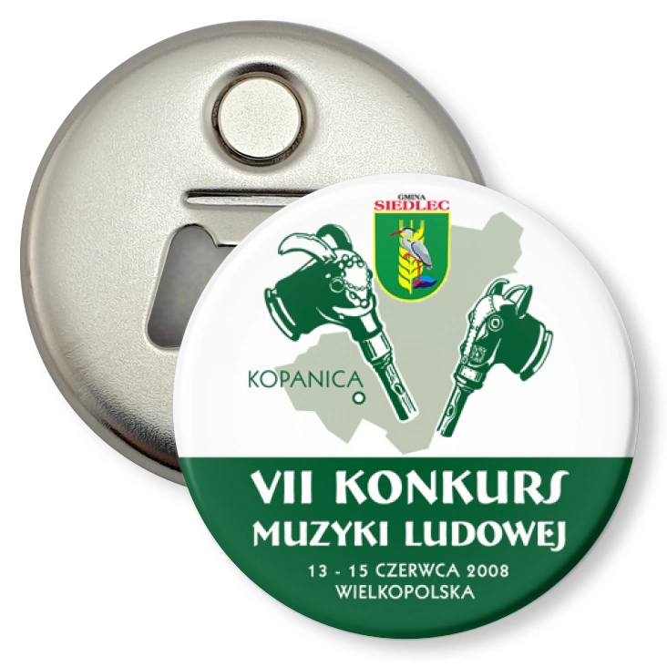 przypinka otwieracz-magnes VII Konkurs Muzyki Ludowej