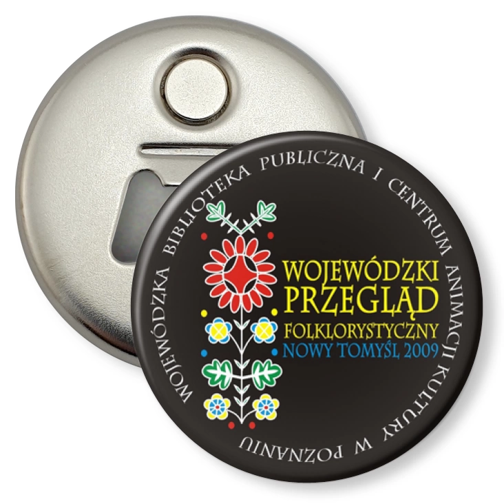 przypinka otwieracz-magnes Wojewódzki Przegląd Folklorystyczny