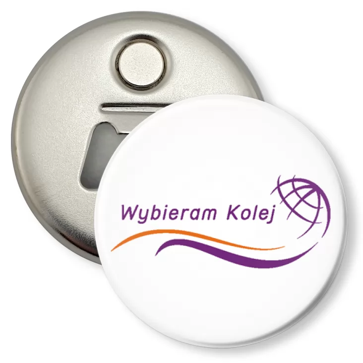 przypinka otwieracz-magnes Wybieram kolej B