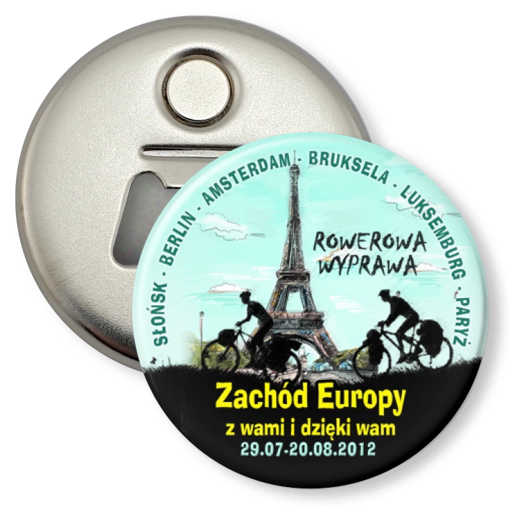przypinka otwieracz-magnes Zachód Europy