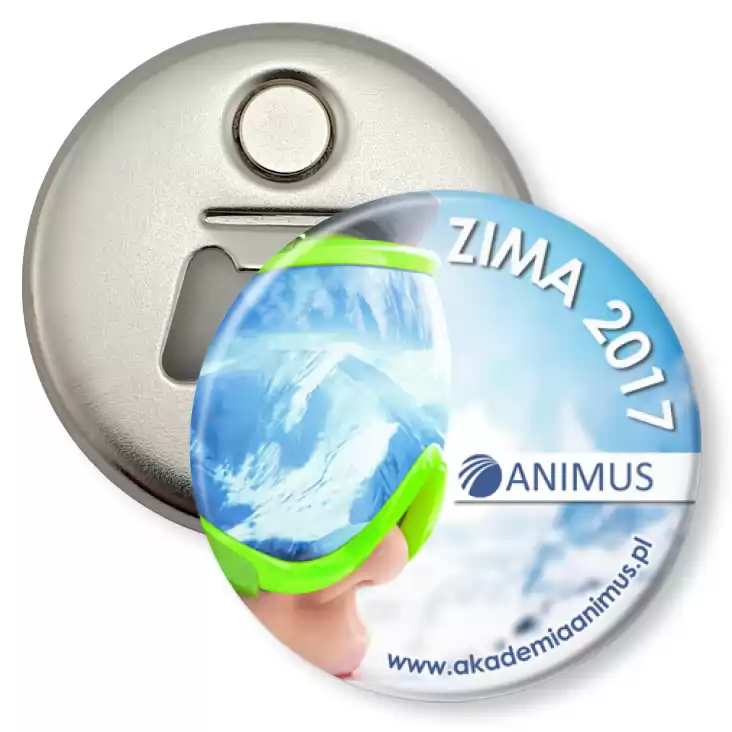 przypinka otwieracz-magnes ZIMA 2017 Z ANIMUSEM