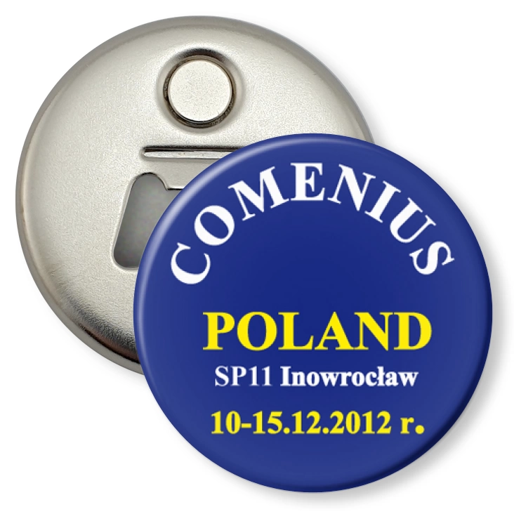 przypinka otwieracz-magnes Comenius SP11 Inowrocław