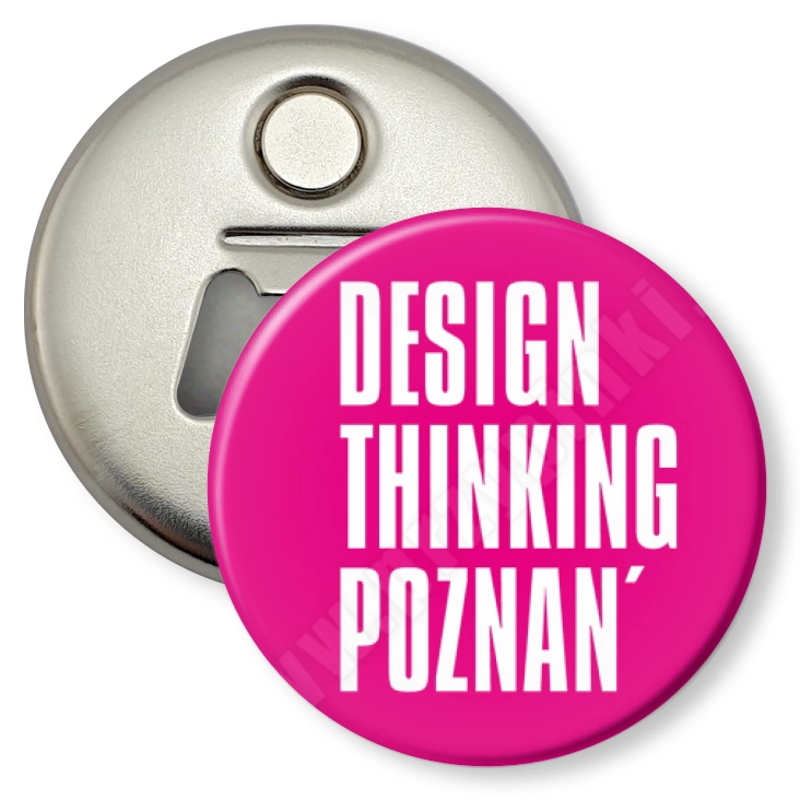 przypinka otwieracz-magnes Design Thinking