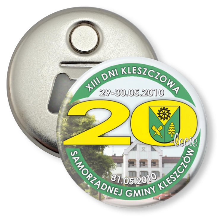 przypinka otwieracz-magnes Dni Kleszczowa