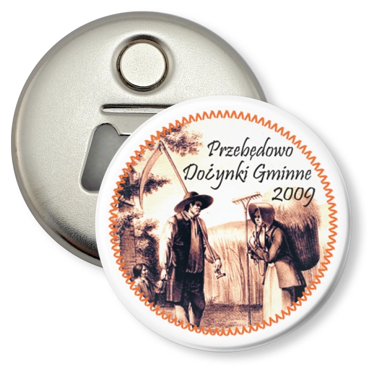 przypinka otwieracz-magnes Dożynki Gminne Przebędowo