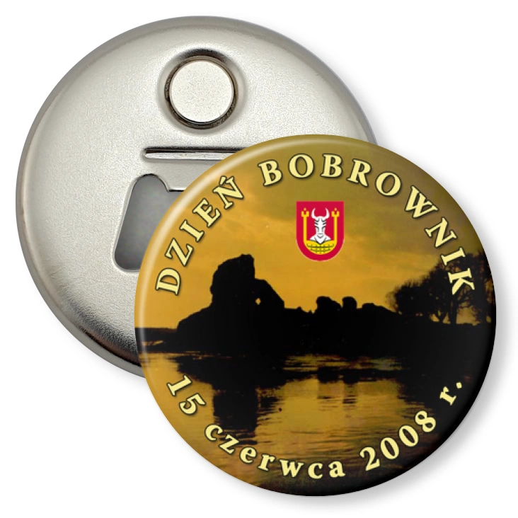 przypinka otwieracz-magnes Dzień Bobrownik