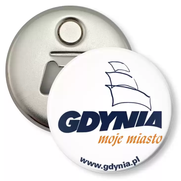 przypinka otwieracz-magnes Gdynia moje miasto_1