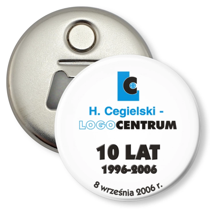 przypinka otwieracz-magnes H. Cegielski - LOGO CENTRUM