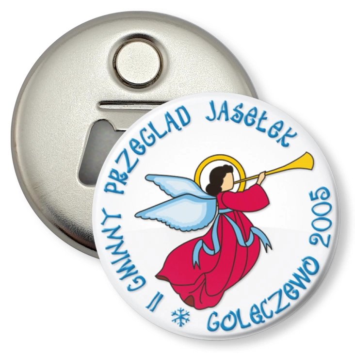 przypinka otwieracz-magnes II Gminny Przegląd Jasełek - Golęczewo 2005