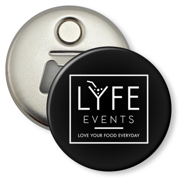 przypinka otwieracz-magnes Lyfe Events