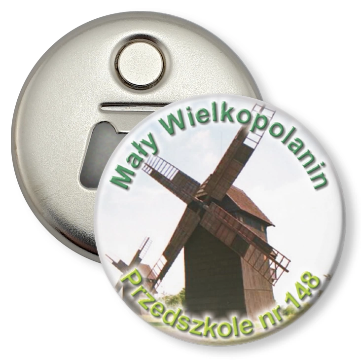 przypinka otwieracz-magnes Mały Wielkopolanin - Przedszkole nr 148