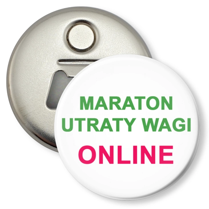 przypinka otwieracz-magnes Maraton utraty wagi