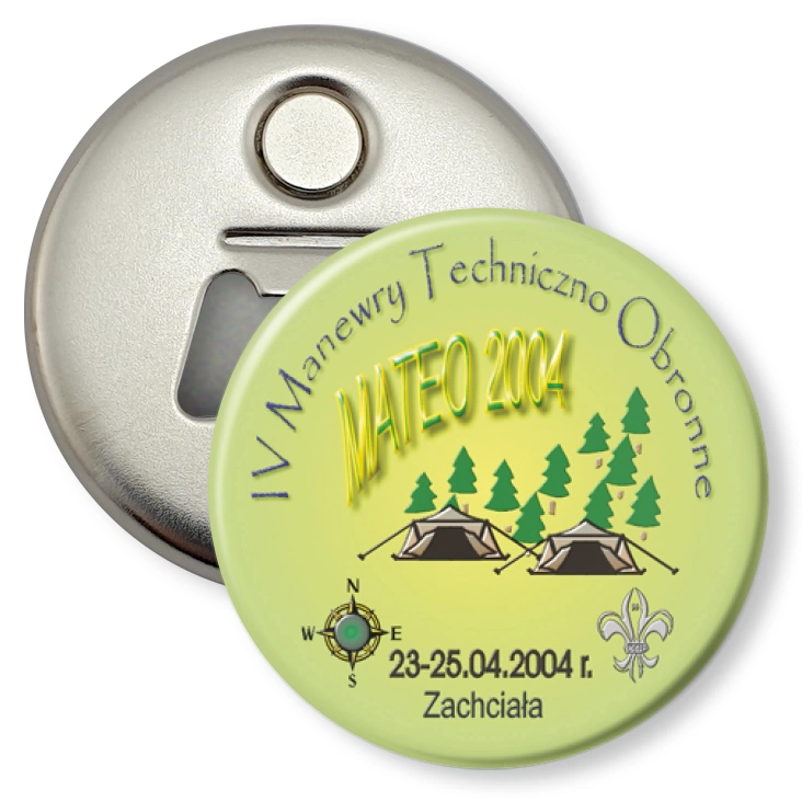 przypinka otwieracz-magnes MATEO 2004