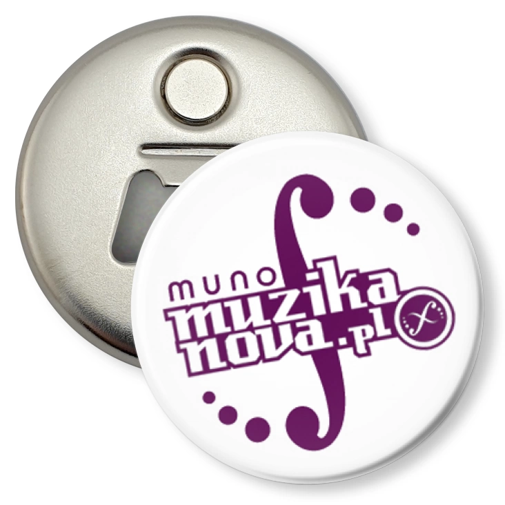 przypinka otwieracz-magnes Muno Muzikanova.pl