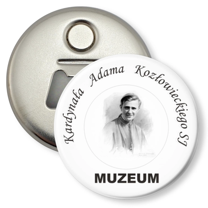 przypinka otwieracz-magnes Muzeum Kardynała Adama Kozłowieckiego