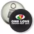 Przypinka otwieracz-magnes One love 2011 - czarne