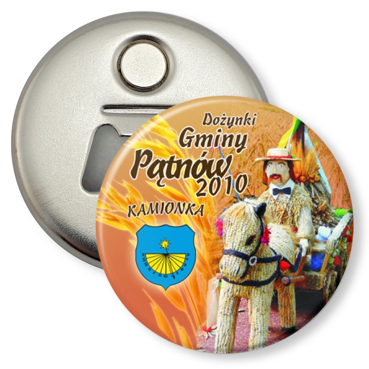 przypinka otwieracz-magnes Dożynki Gminy Pątnów 2010