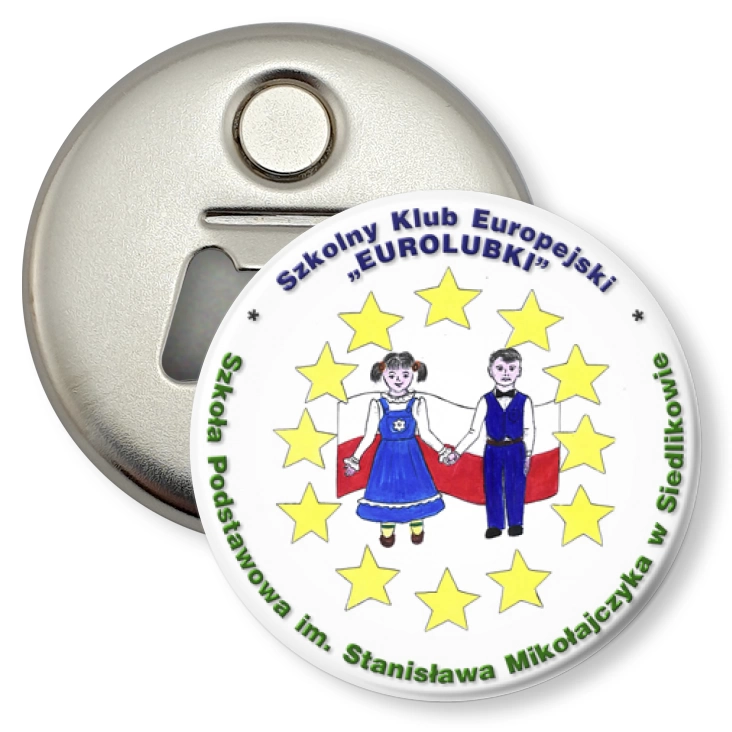 przypinka otwieracz-magnes Eurolubki