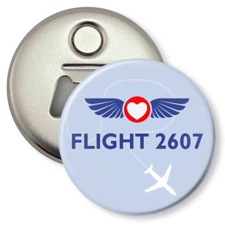 przypinka otwieracz-magnes Flight 2607