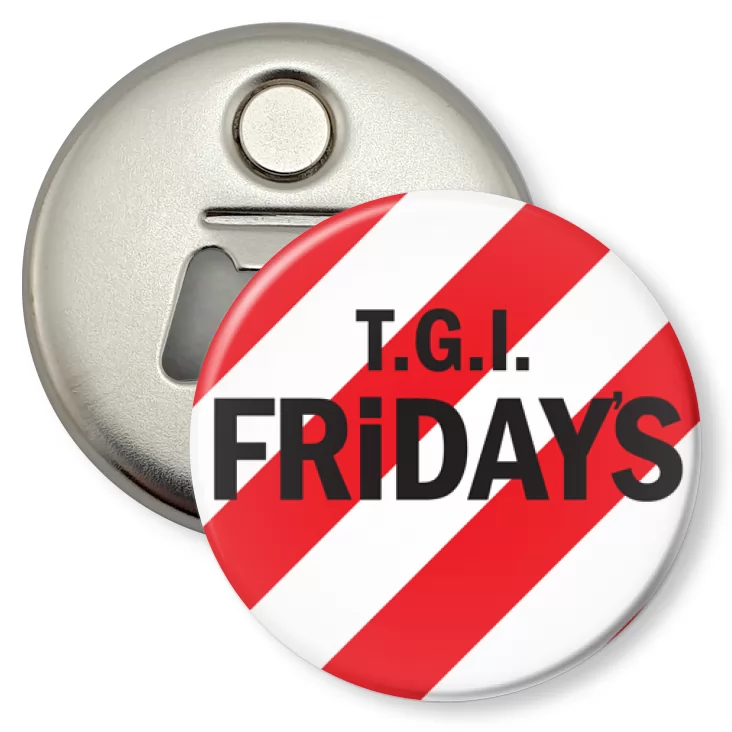 przypinka otwieracz-magnes Friday