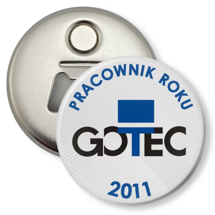 przypinka otwieracz-magnes Gotec - Pracownik Roku 2011