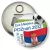 Przypinka otwieracz-magnes Gra Miejska - Poznań 2012 - Serbia