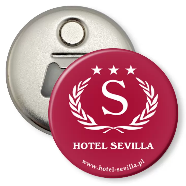 przypinka otwieracz-magnes Hotel Sevilla